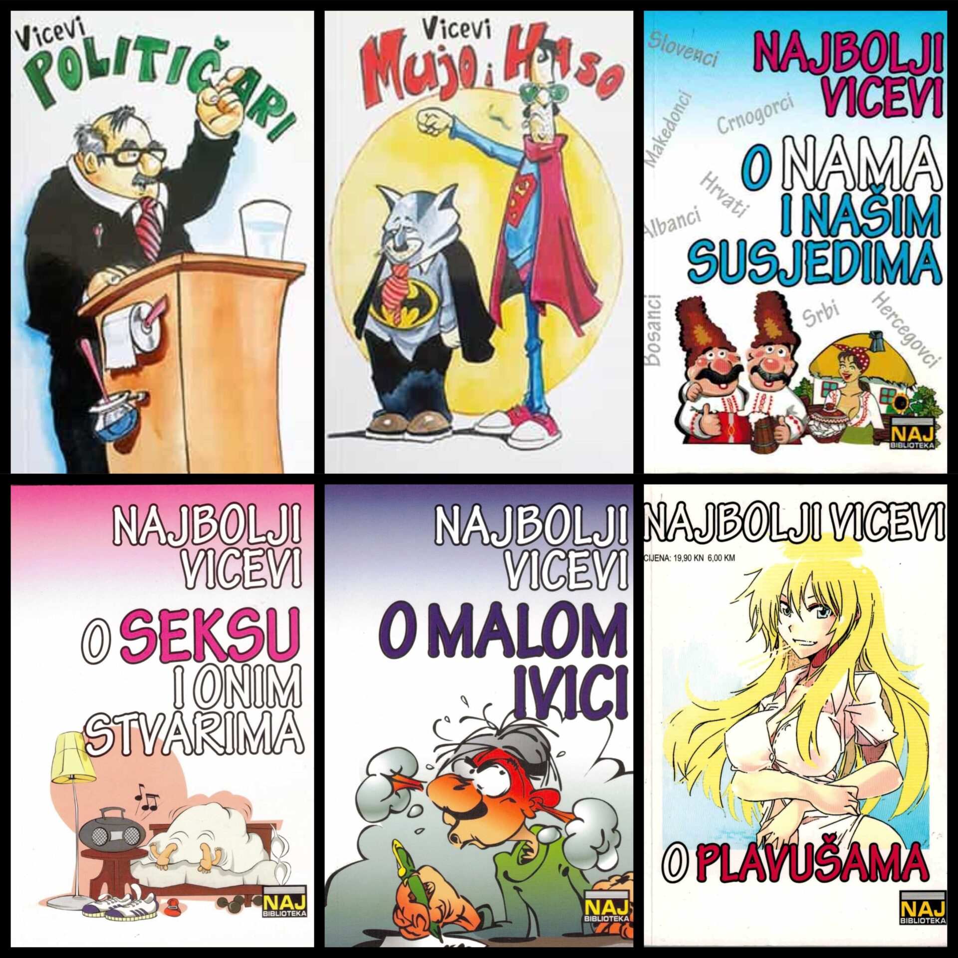 Komplet od 6 knjiga viceva