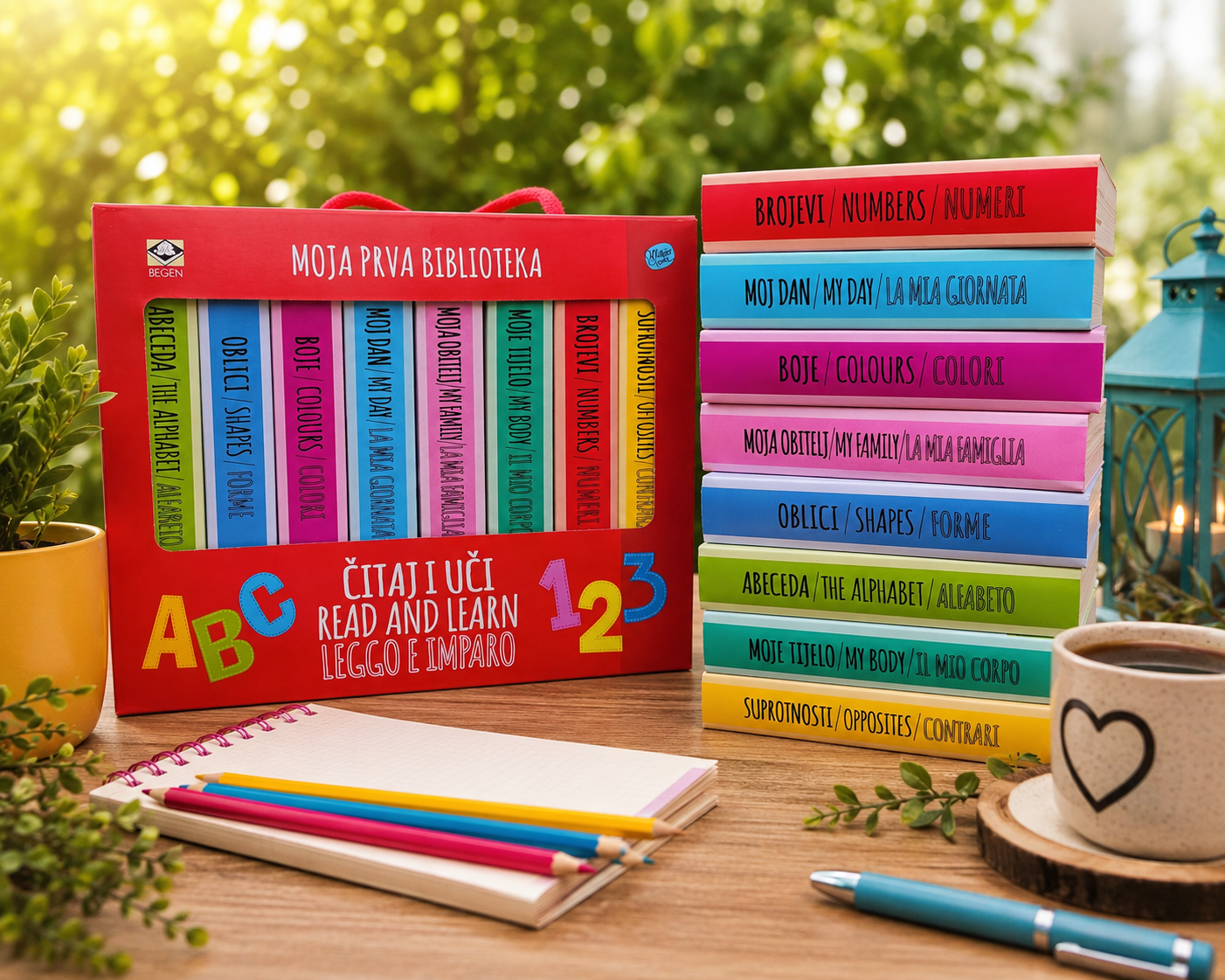 Moja prva biblioteka-ČITAJ I UČI hrvatski-engleski-talijanski